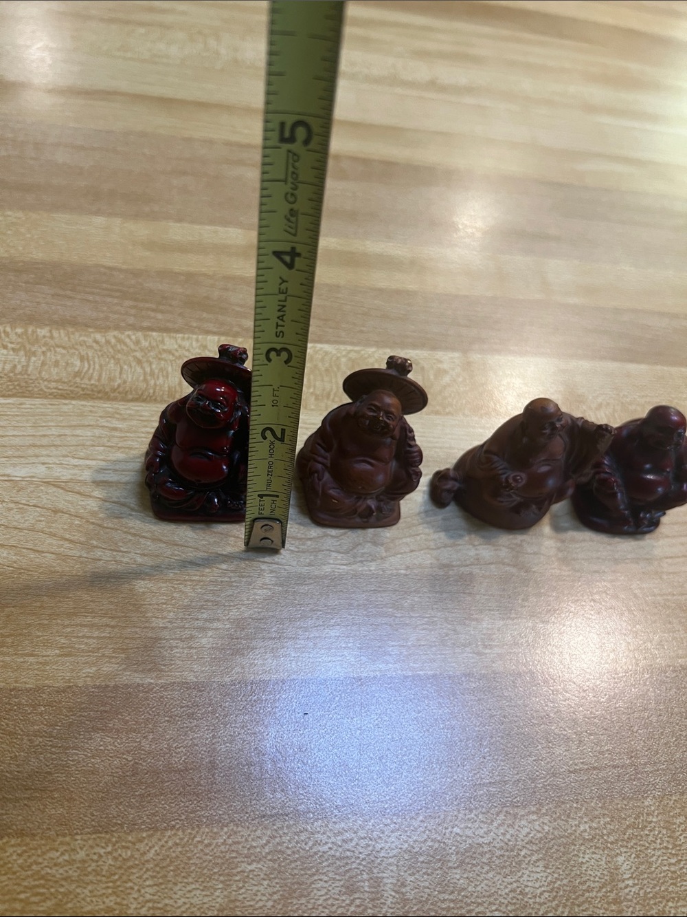 #2917*” 2x2” Tiny Set of 4 Small Red-Brown Buddha Figurines - Home Accents - Picture 4 of 17